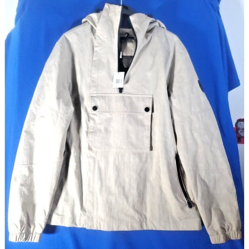 Michael KorsCrinkled Woven Cargo Hood  NEW Pullover W/ Chest Pocket Men's Large